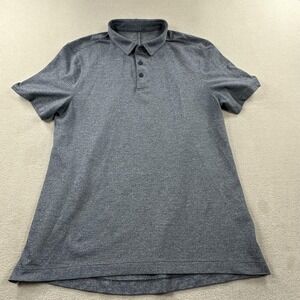 Lululemon Shirt Mens Medium Gray Heather  Evolution Polo Performance Golf